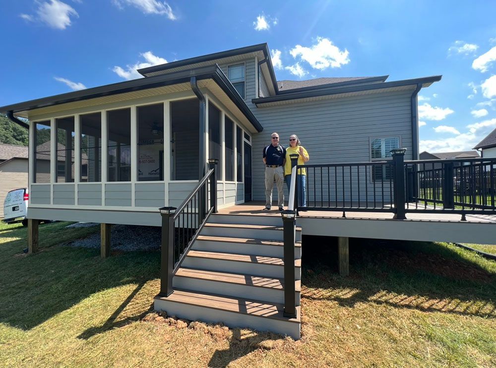 deck and porch and sunroom