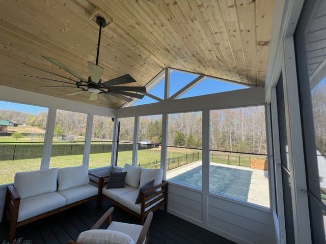 bright and airy screened patio