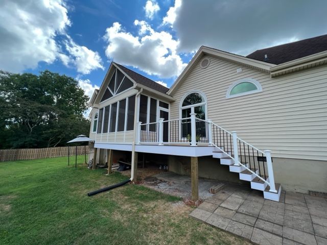 elevated porch with deck