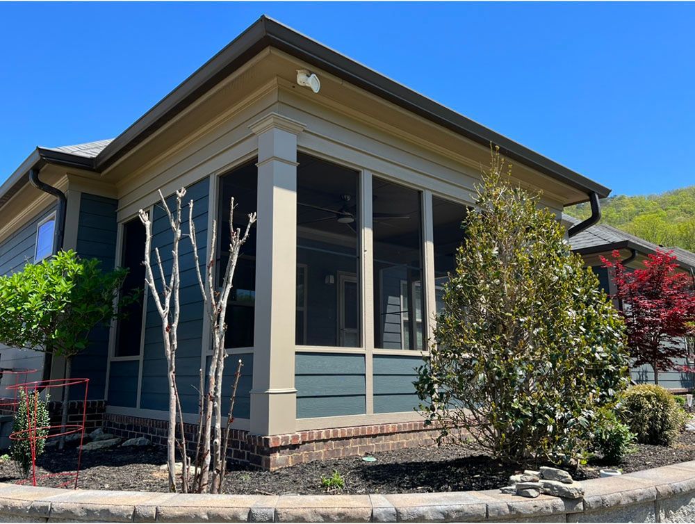 sun room project with landscape