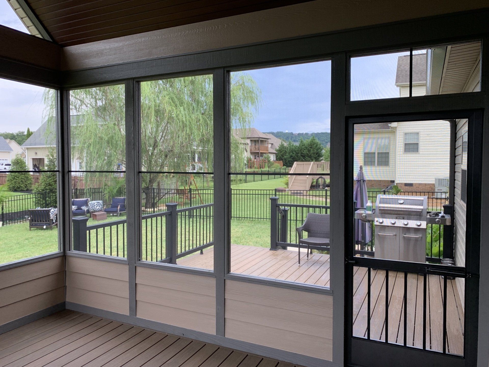new doorway on screened room