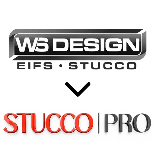 Logos: WS DESIGN changes to STUCCO | PRO, focusing on EIFS and stucco services.