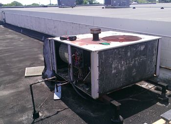 Commercial air conditioning unit before