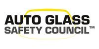Auto Glass Safety Council logo with bold black and grey text and a yellow outline of a windshield.