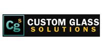 Company logo for Custom Glass Solutions with a light blue 