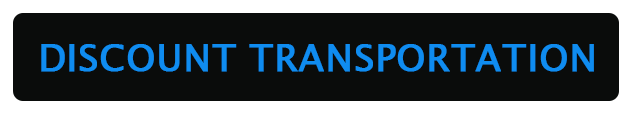 Blue text reading &ldquo;DISCOUNT TRANSPORTATION&rdquo; on a white background