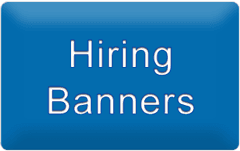 hiring banners decals