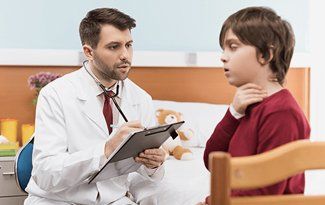 Child having a check up