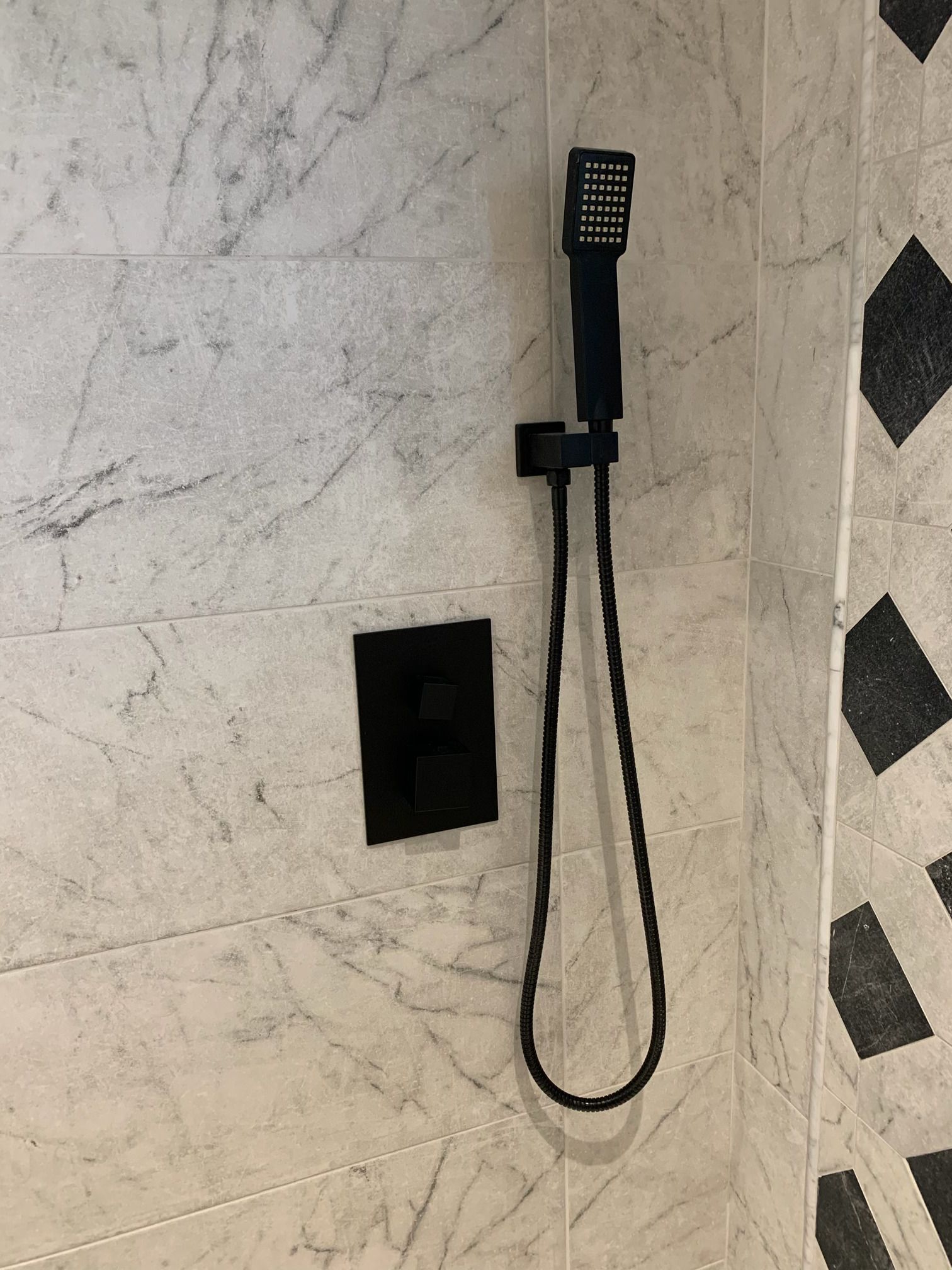 Beautiful black shower fixtures