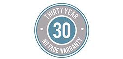 Circular badge with Warranty