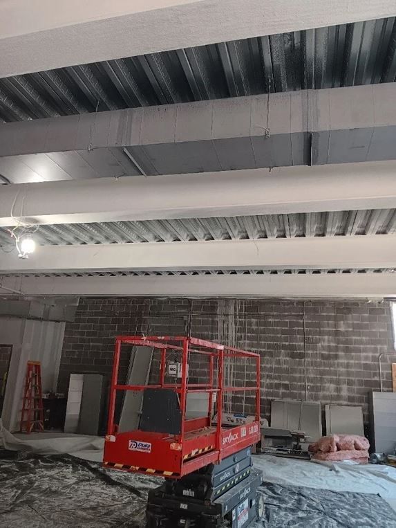 Fire protection coating installation