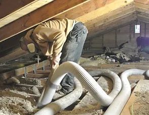 We vacuum out any old attic insulation