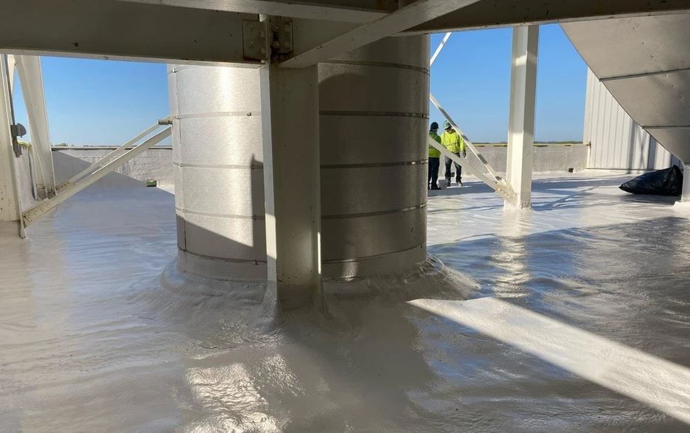 Spray foam roofing insulation