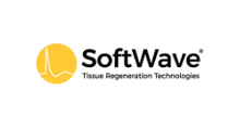 SoftWave logo: yellow circle with stylized waveform, text 