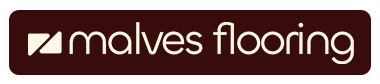 Malves Flooring logo on a dark maroon background, with white text and a small geometric icon