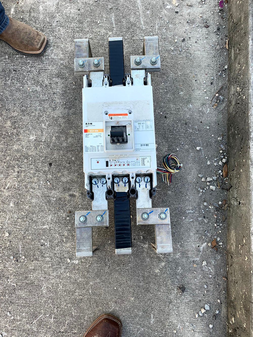 A transformer on the ground