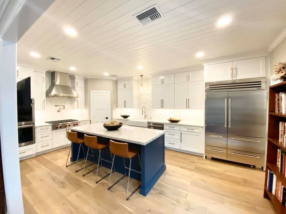 A well-lighted kitchen