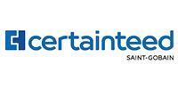 Certaintyed logo in blue text with Saint-Gobain beneath it on a white background