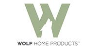 Wolf Home Products logo with green “W” above black text on a white background