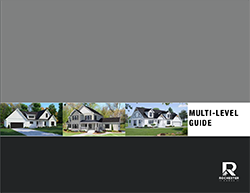 Cover of a multi-level home guide with photos of different houses and the title