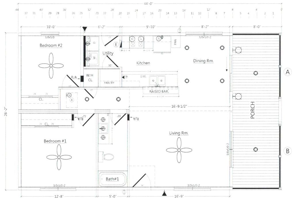 A black and white floor plan of a house.