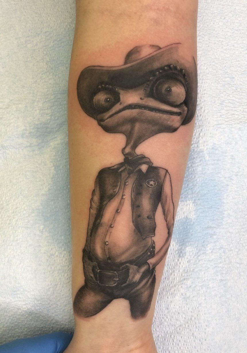 tattoo cowboy lizard