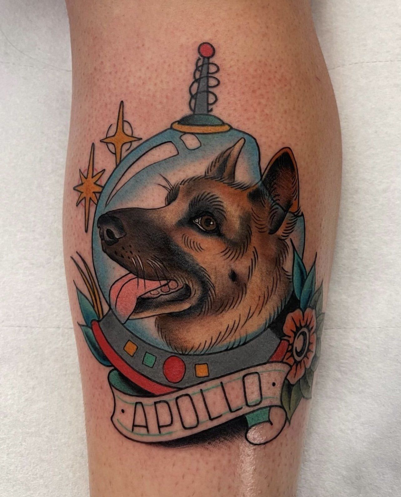 Tattoo dog apollo
