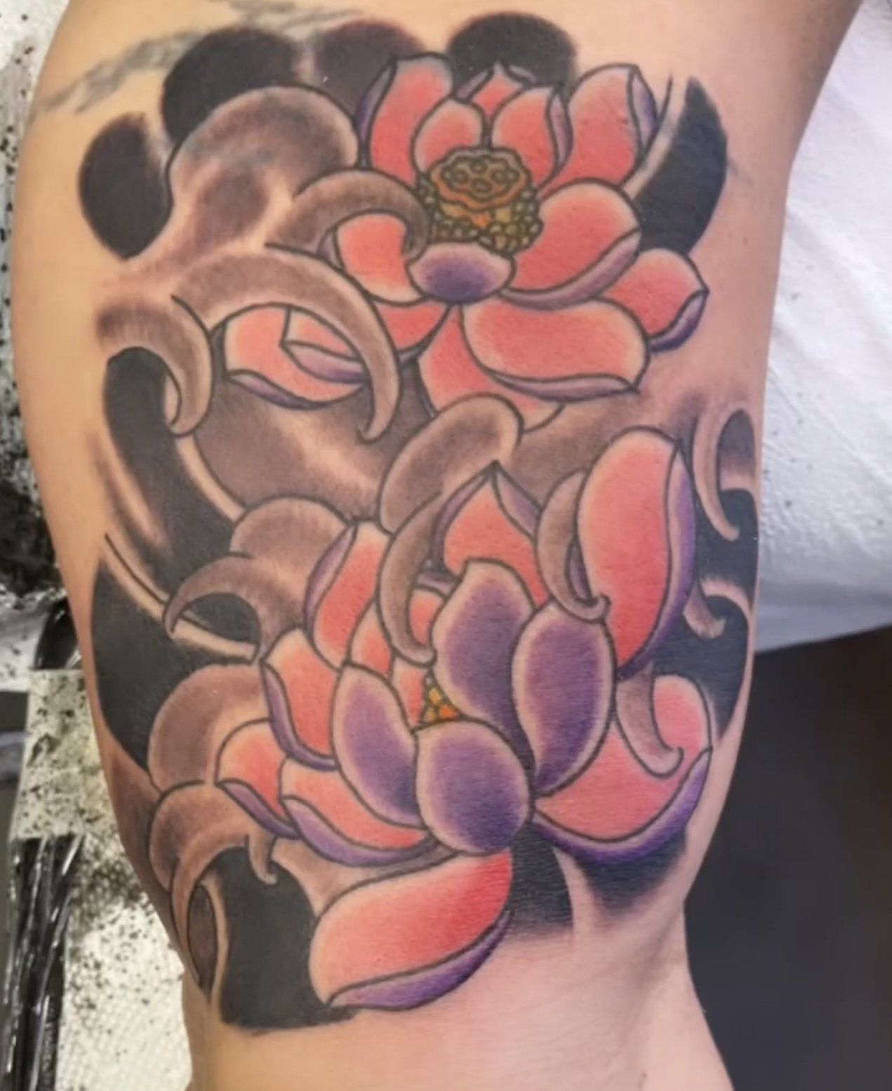 Tattoo on arm flowers