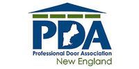 The logo for the professional door association in new england.