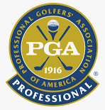 The logo for the professional golfers association of america.