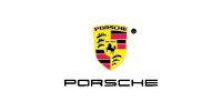 The porsche logo is on a white background.