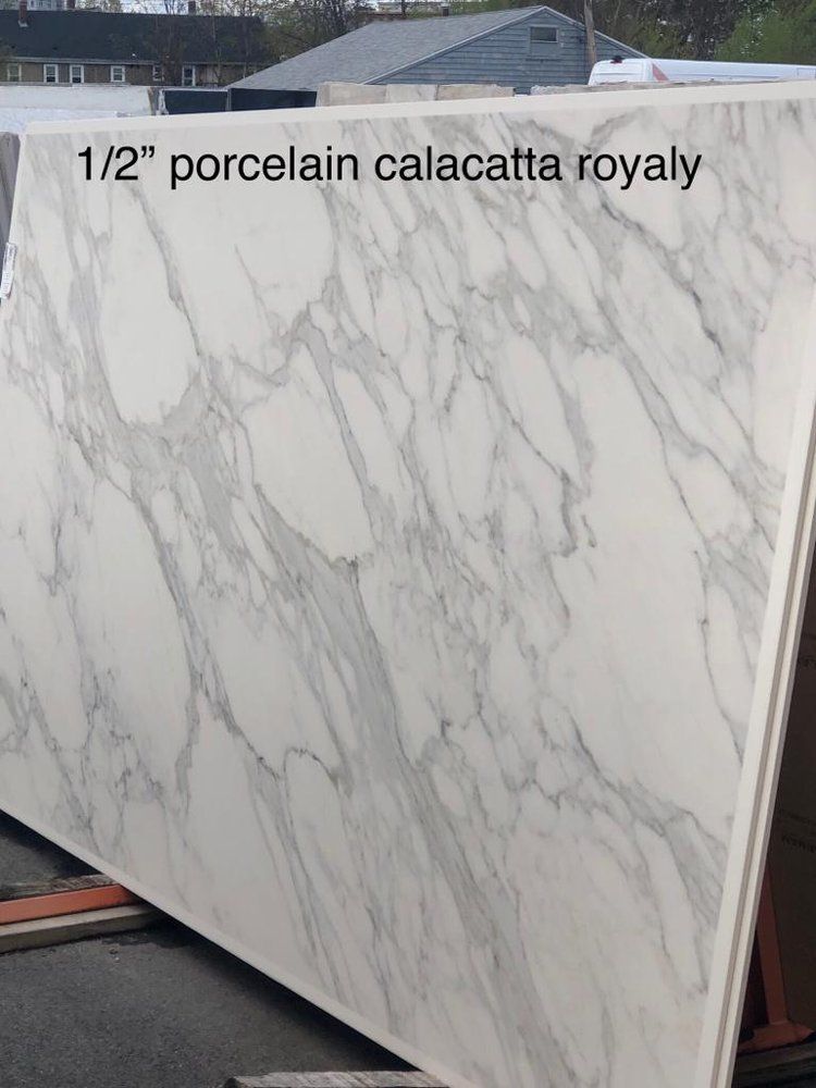 A large slab of porcelain calacatta royaly marble