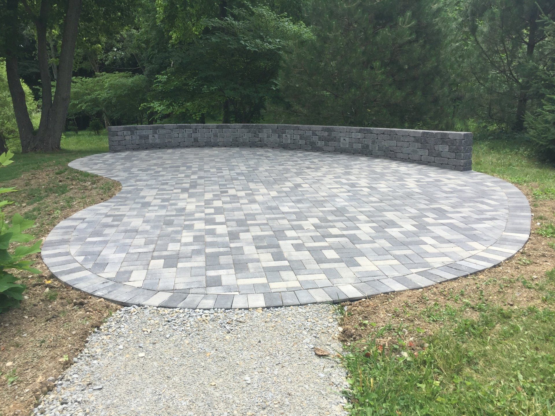 Stone patio work