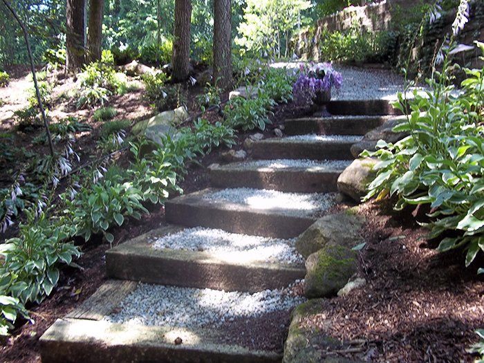 Stones stair landscaping