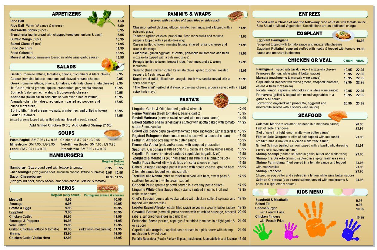 Takeout and Delivery Menu #1