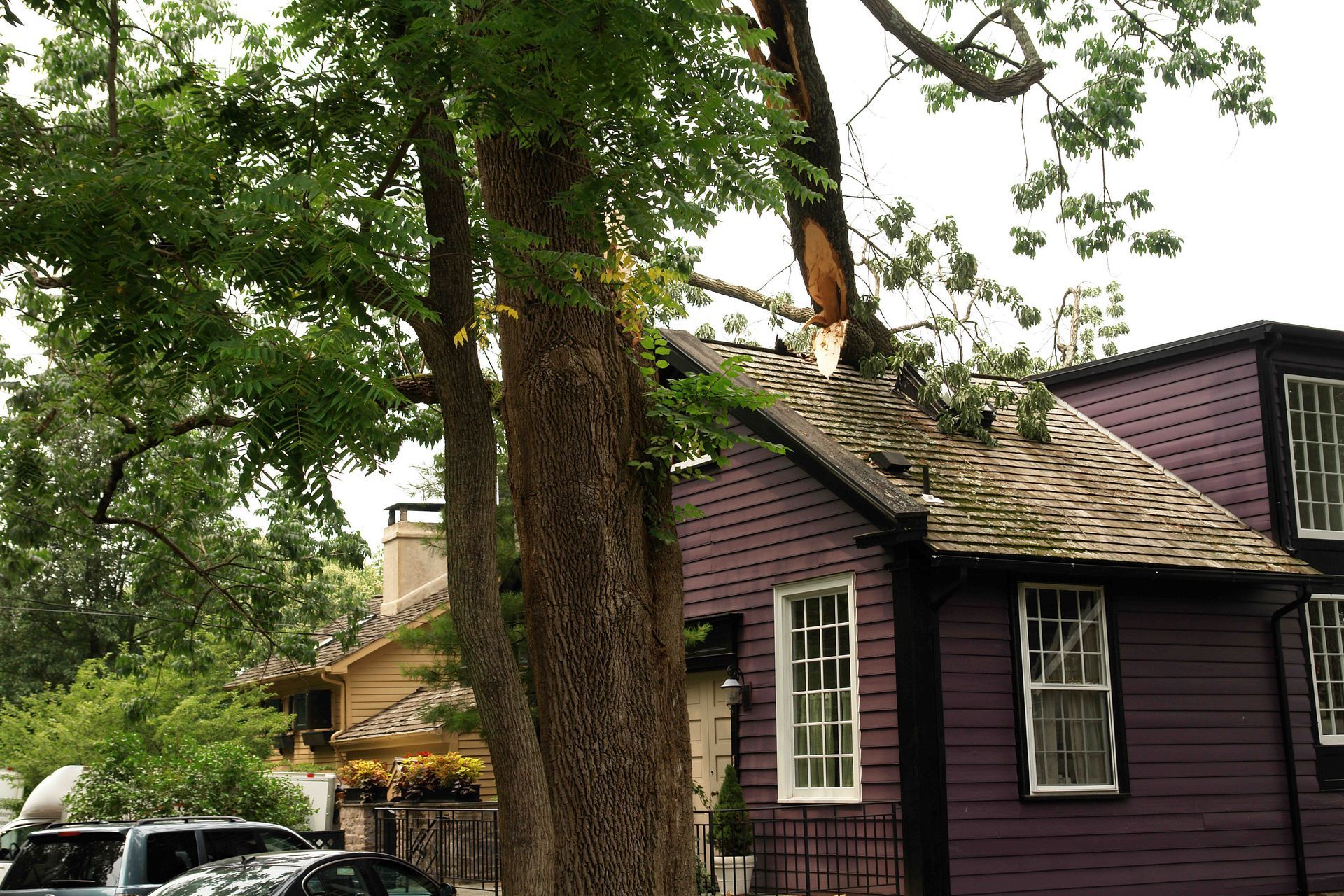 Damaged home