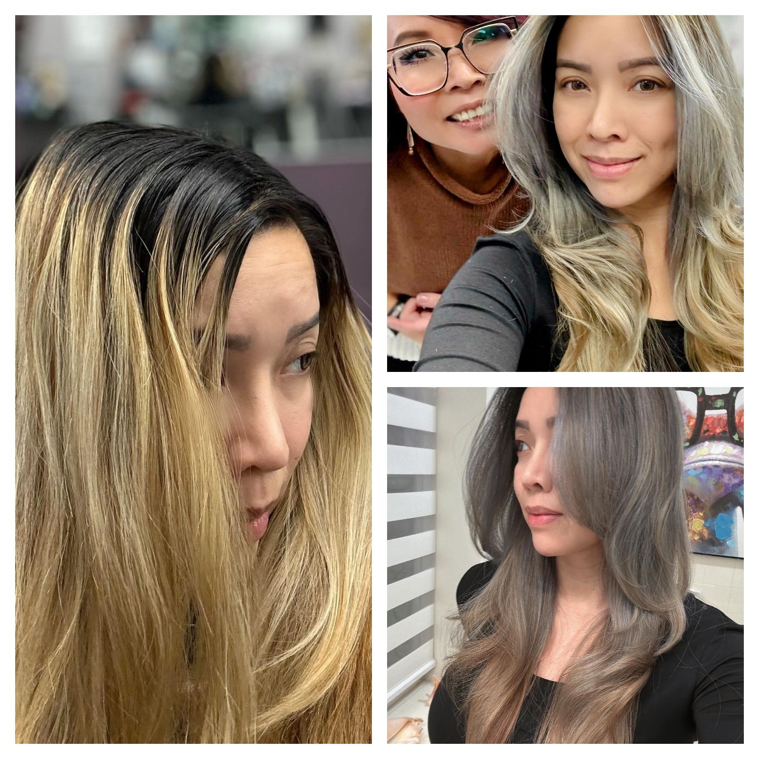 woman hair highlights