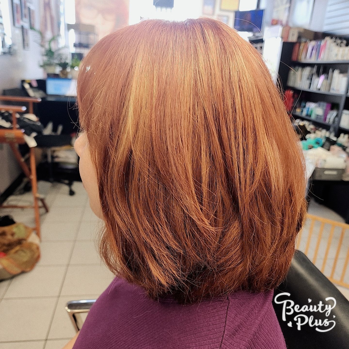 woman with her hair colored