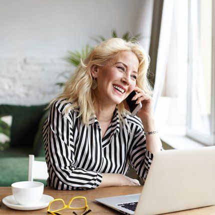 Woman talking on the phone