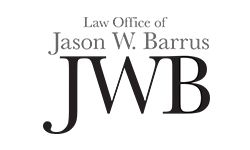 Law Office of Jason Barrus text logo in black serif font on white background
