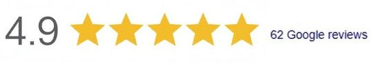 4.9-star Google rating with 62 reviews