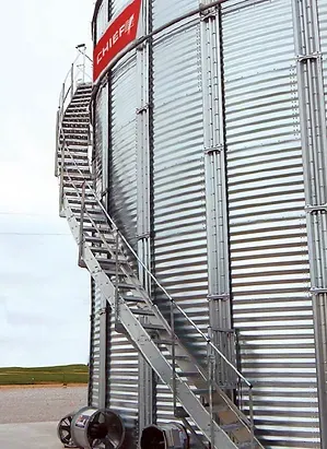 Grain bin stairs