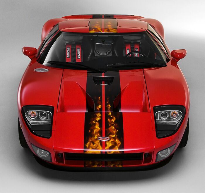Vehicle painted with red orange