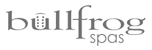 A logo for bullfrog pool tile cleaning .com