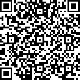 QR code with a black and white pattern for digital information access.