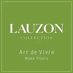 Logo for Lauzon Collection: Text on green background, 