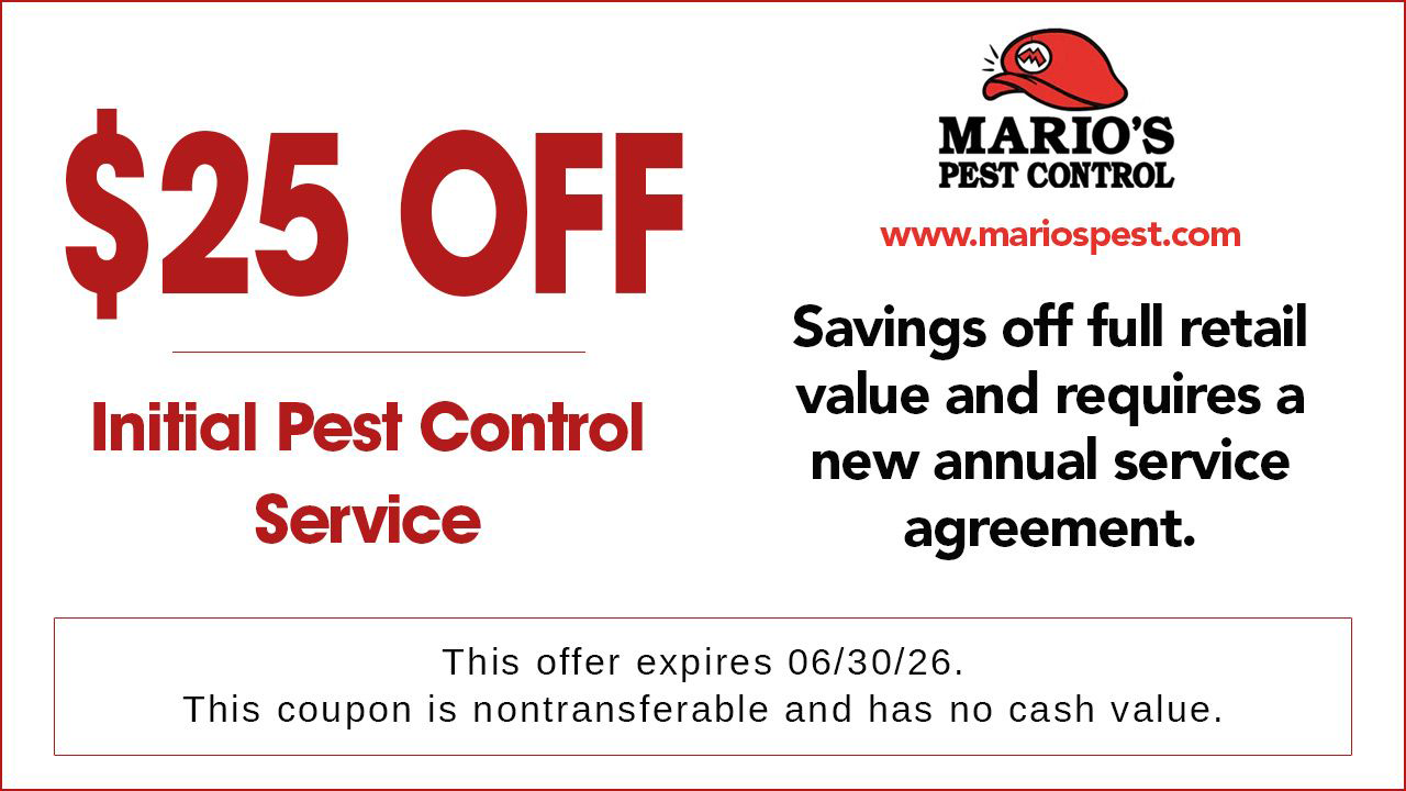 $25 OFF Initial Pest Control Service