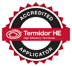 The logo for termidor he is accredited as an applicator