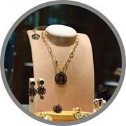 Jewelries in a pawn shop
