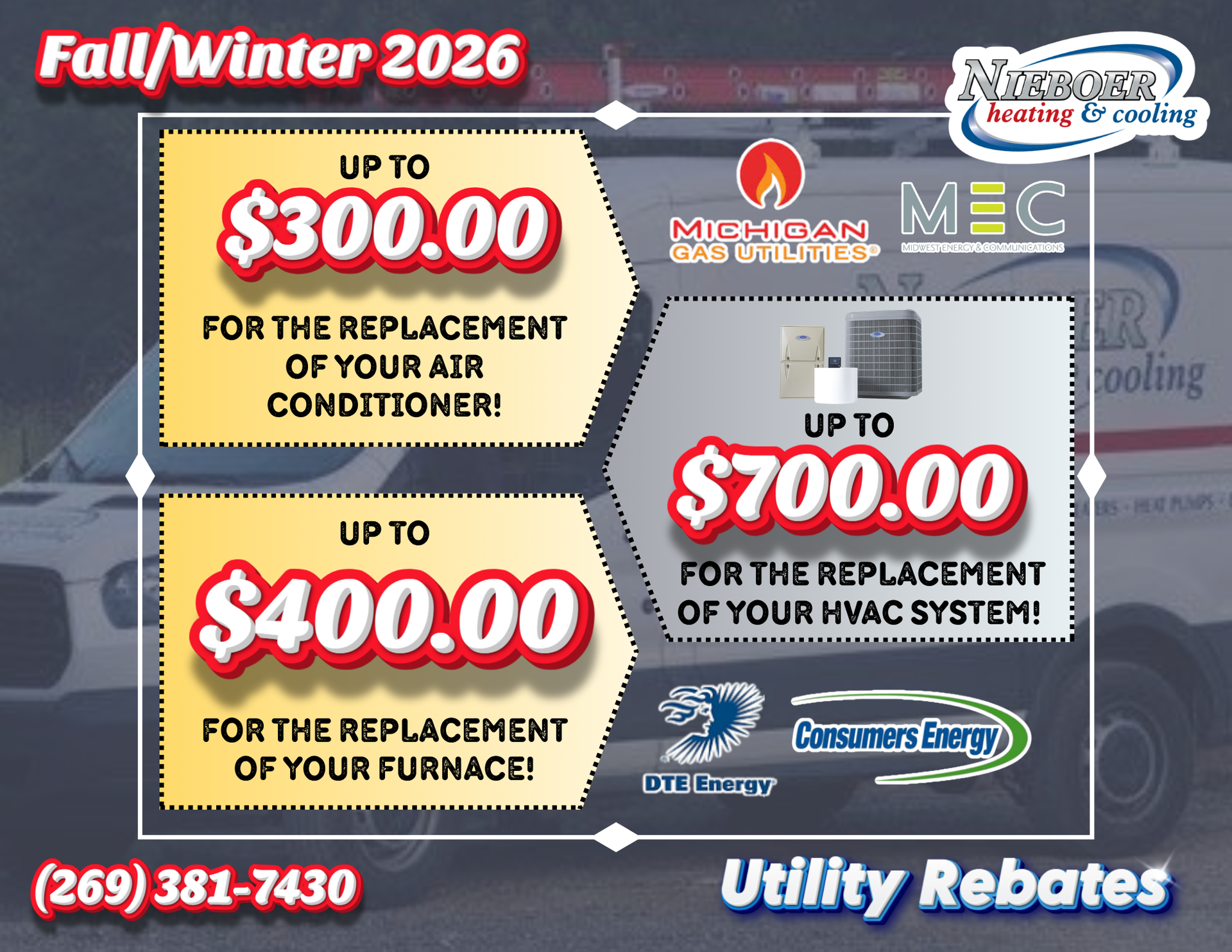 Fall/Winter 2026 Utility Rebates ad